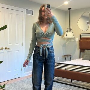 Urban Outfitters Tie and Twist Front Crop Top